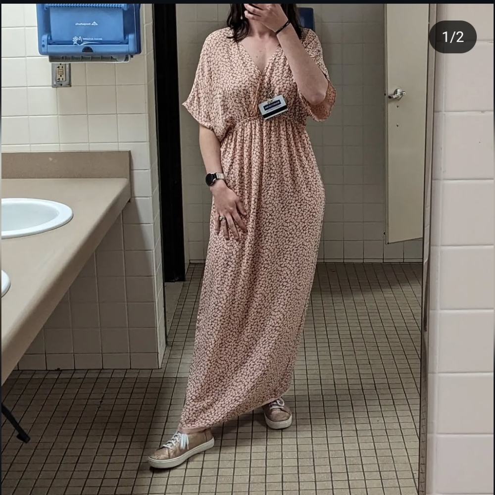 100% Silk Anthropologie Maxi Dress - Picture 8 of 8